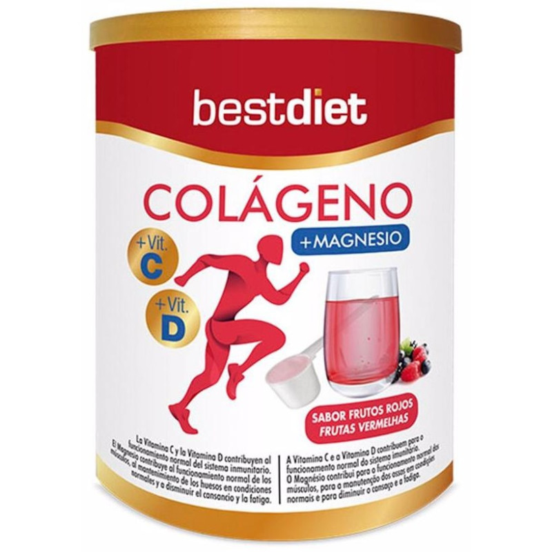 Colágeno Con Magnesio En Polvo Sabor Frutos Rojos 250 Gr