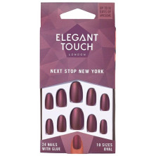 Polished Colour Nails With Glue Oval Next Stop New York