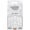 Elegant Touch Polished Colour Nails With Glue Squoval Quite White 24Uds