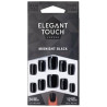 Elegant Touch Core Colour Nails With Glue Squoval Midnight Black 24Uds