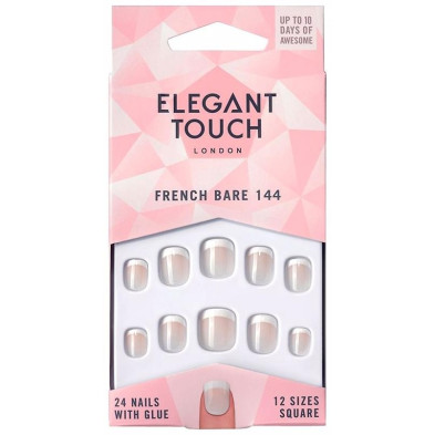 Elegant Touch Uñas Postizas French Bare 144 24Uds