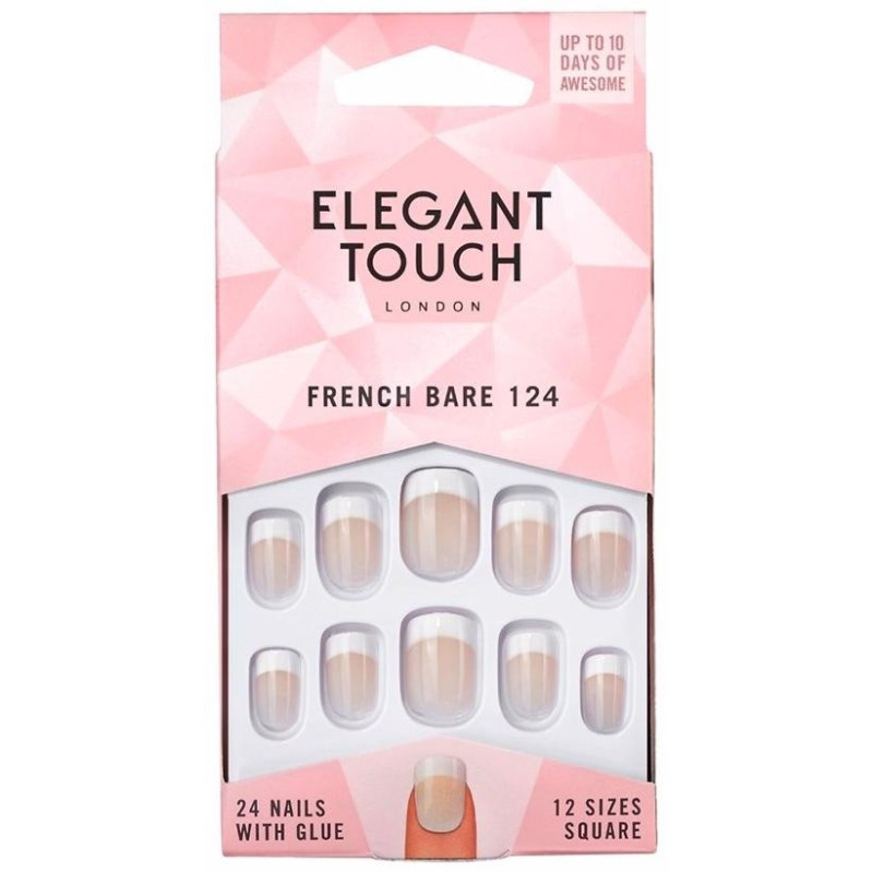 Elegant Touch Natural French Bare 124 Short 24Uds