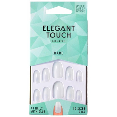 Totally Bare Nails With Glue Oval 48 U