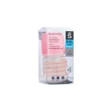 Suavinex Biberón The New Classic Anatómico Silicona T1M Medio 0-6M 150Ml 1Ud