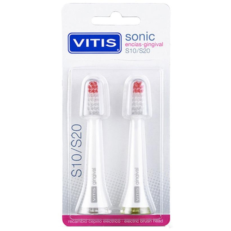 Vitis Sonic S10/S20 Recambio Cepillo Eléctrico Encías 2Uds Vitis Sonic S10/S20 Recambio Cepillo Eléctrico Encías 2Uds