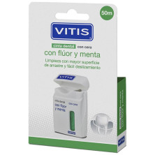 Vitis Cinta Dental Con Cera, Flúor Y Menta 2X50Cm