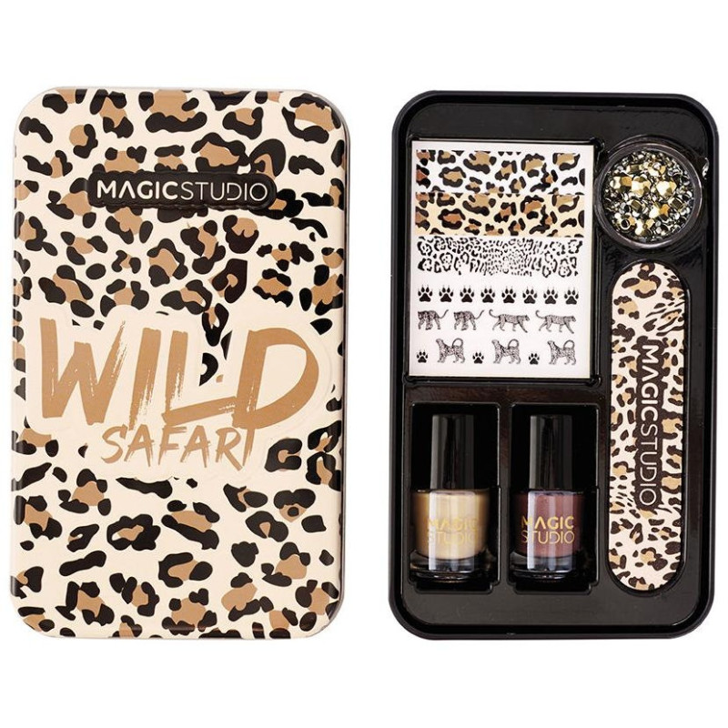 Magic Studio Set Wild Safari Savage Nail Art 6Uds