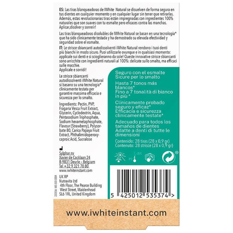 Iwhite Tiras Blanqueadoras Disolubles 28Uds