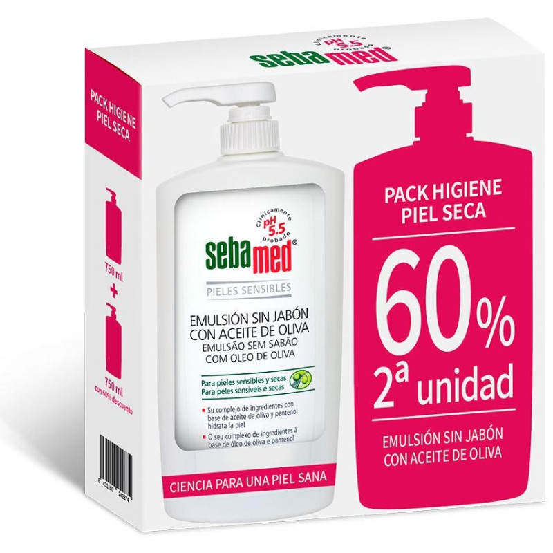 Emulsión Sin Jabón Gel De Baño Con Aceite De Oliva Duo 2 X 750 Ml Emulsión Sin Jabón Gel De Baño Con Aceite De Oliva Duo 2 X 750 Ml