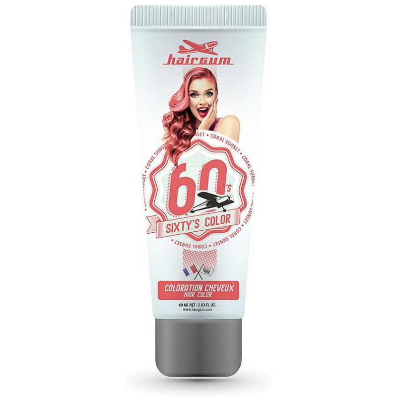 Hairgum Sixty'S Color Hair Color Coroal Sunset 60Ml