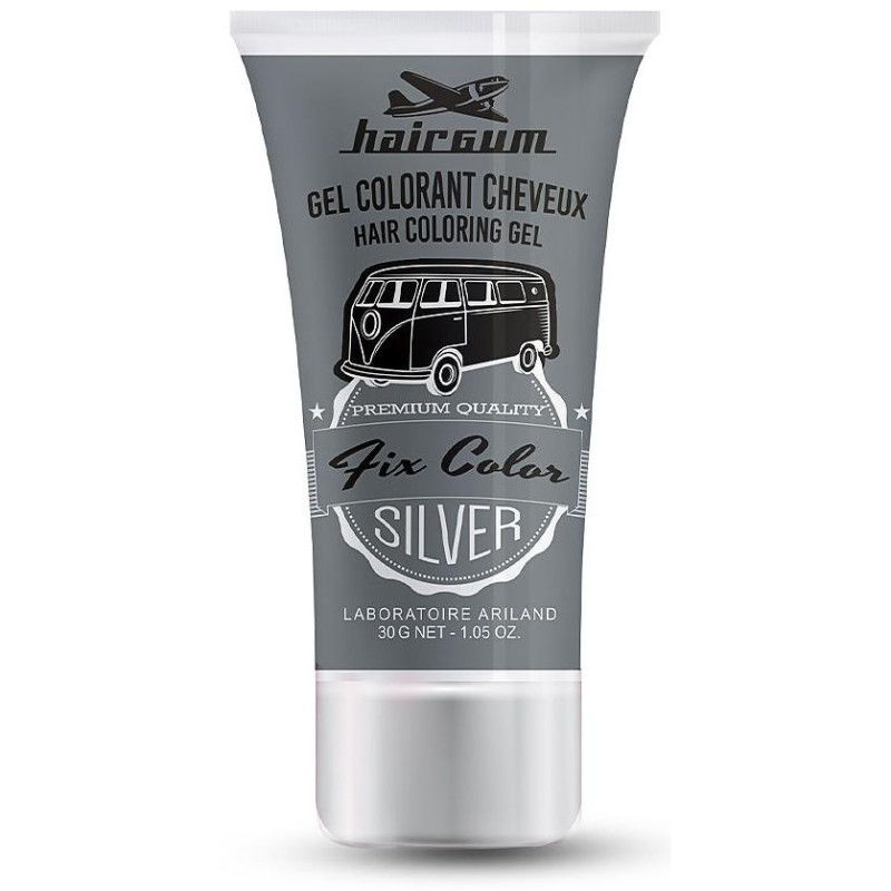 Hairgum Fix Color Gel Colorante Cabello Plateado 30Ml
