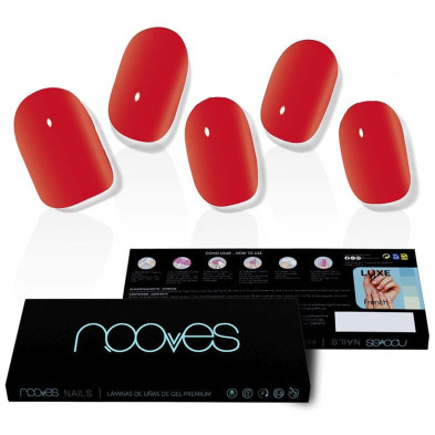 Láminas De Uñas De Gel Crimson Red Premium Luxe Solid Rojo 20 U