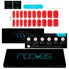 Láminas De Uñas De Gel Crimson Red Premium Luxe Solid Rojo 20 U