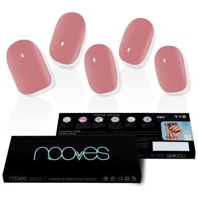 Láminas De Uñas De Gel Dusty Rose Premium Glam Cat Eye 20 U