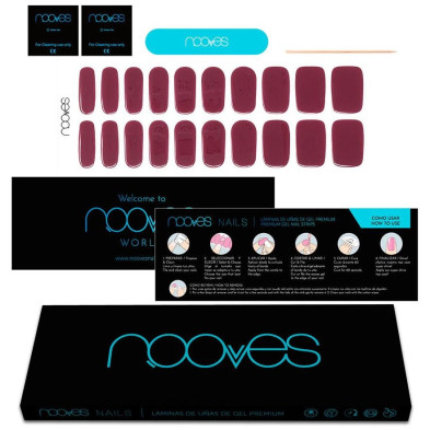 Láminas De Uñas De Gel Midnight Rain Premium Luxe Solid Rojo 20 U