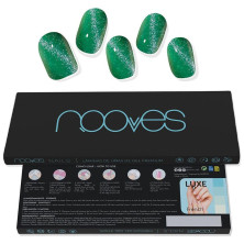 Láminas De Uñas De Gel Jade Glass Premium Glam Cat Eye Verde 20 U