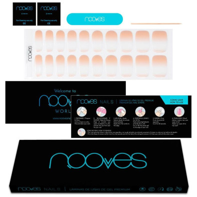 Láminas De Uñas De Gel Nude Baby Boomer Premium Luxe Gradient 20 U