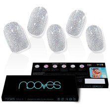 Láminas De Uñas De Gel Dazzling Diva Premium Glam Glitter Gris 20 U