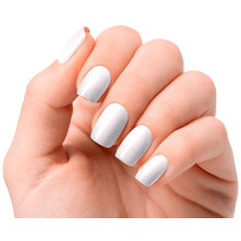 Láminas De Uñas De Gel Perlé Premium Luxe Cat Perlada Blanco 20 U