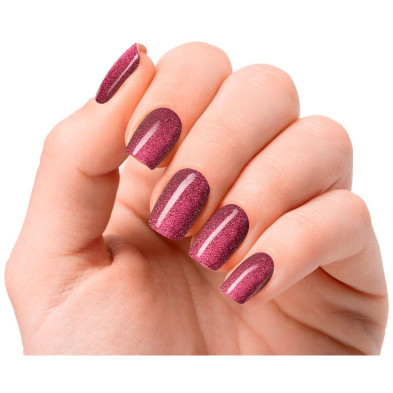Láminas De Uñas De Gel Ruby Claret Premium Glam Glitter 20 U