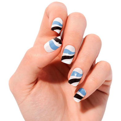 Láminas De Uñas De Gel Premium Glam Flowing Stream 20 U