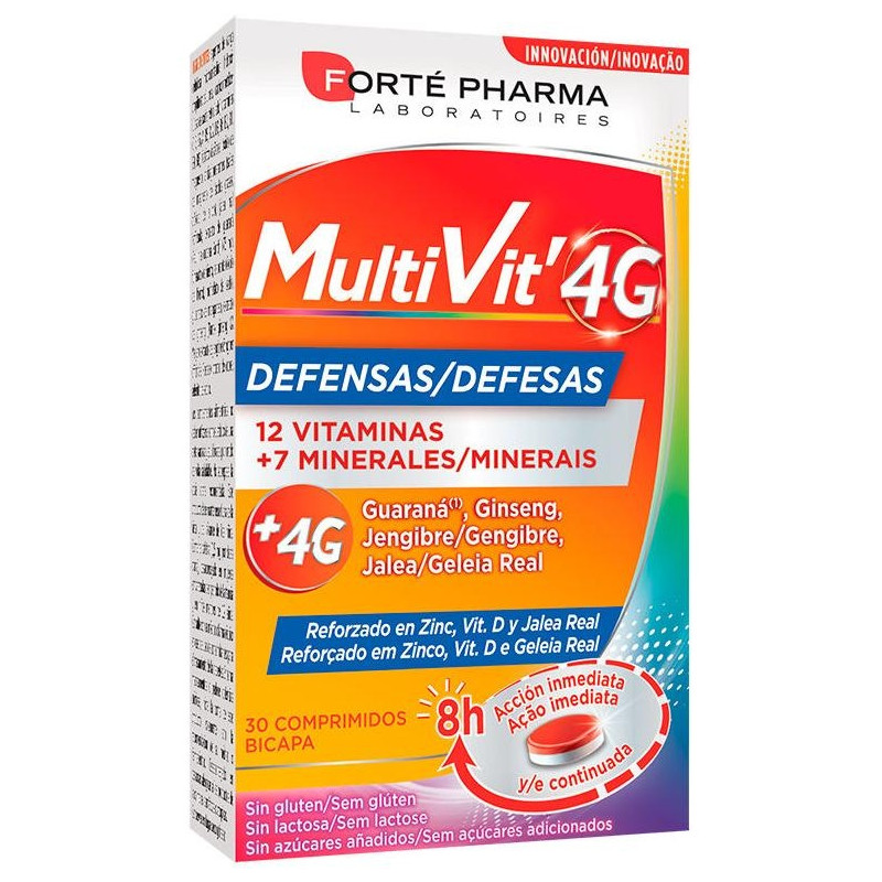 Forté Pharma Multivit&apos; 4G Défenses 30Caps