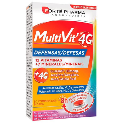 Forté Pharma Multivit&apos; 4G Défenses 30Caps