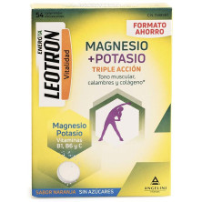 Energía Magnesio + Potasio Triple Acción Comprimidos Efervescentes Naranja 54 U