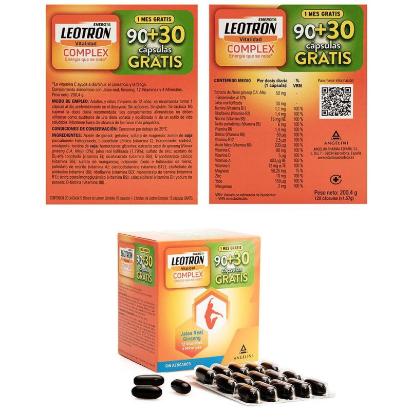 Leotron Complex Cápsulas 90 + 30 De Regalo 120 U