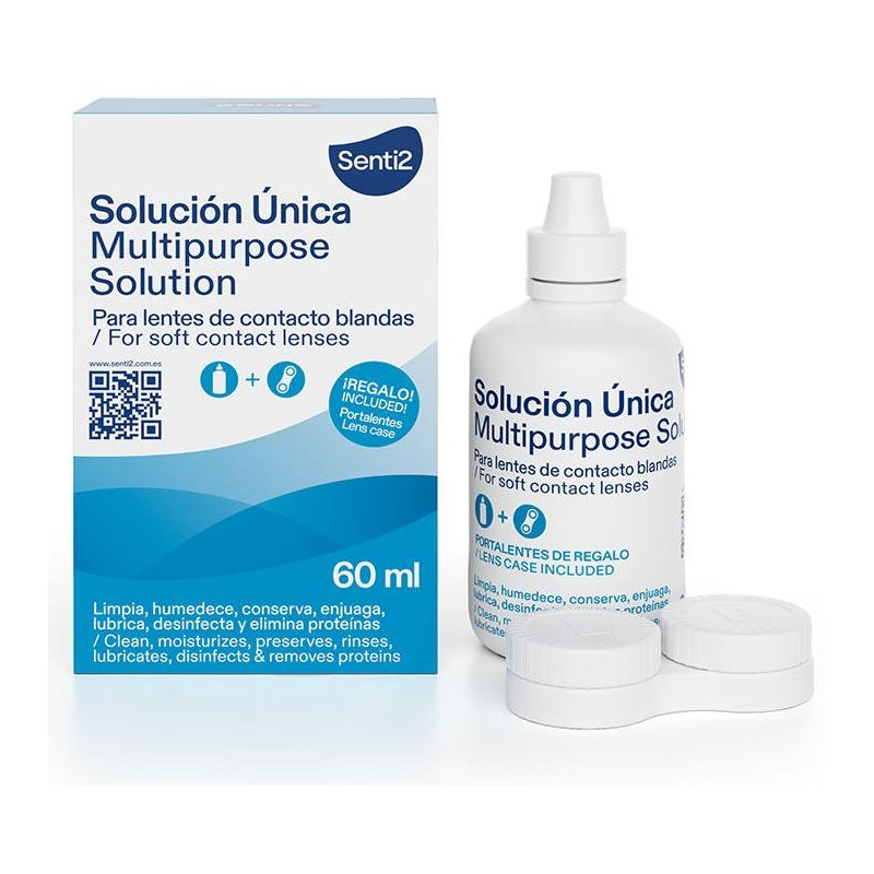 Senti2 Única Solución Con Ácido Hialurónico + Portalentes 60Ml Senti2 Única Solución Con Ácido Hialurónico + Portalentes 60Ml