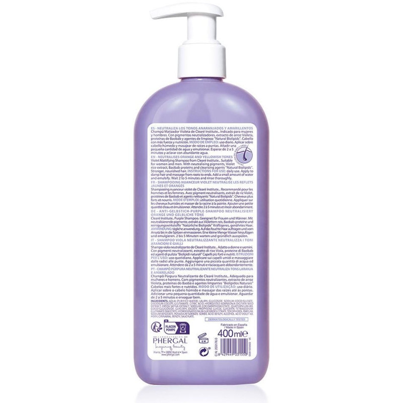 Clearé Institute Champú Matizador Violeta 400Ml