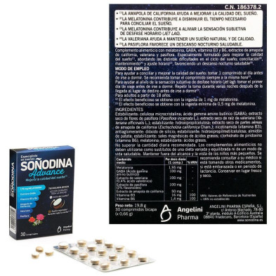 Angelini Natura Soñodina 30 Comprimidos Bicapa