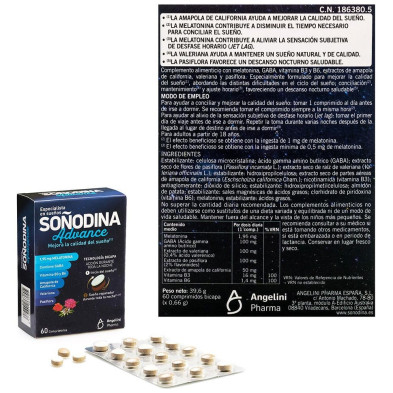 Angelini Natura Soñodina 60 Comprimidos Bicapa