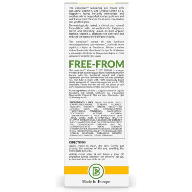 Vitamin C Luminizing Eye Cream Organic Lemon Y Raspberry 30 Ml