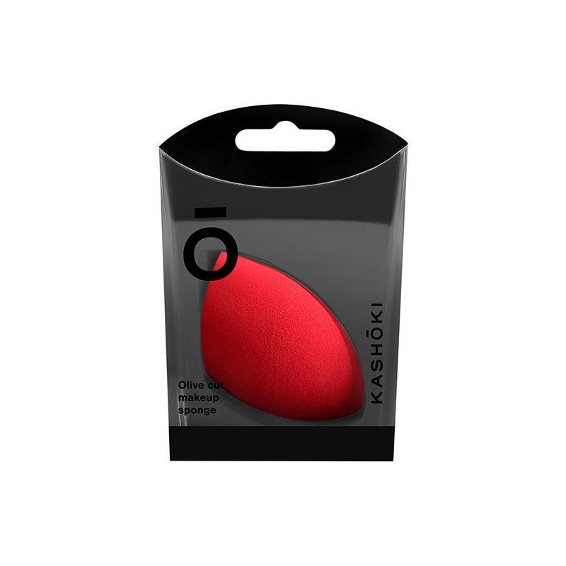 Kashōki Olive Cut Makeup Sponge Red 1Ud