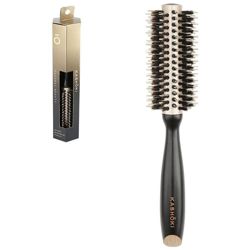 Natural Beauty Cepillo Redondo De Madera 18 Mm 1 U