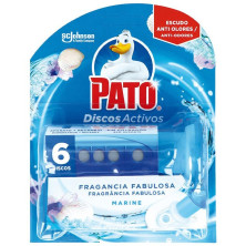 Pato Wc Discos Activos Aparato + 6 Recambio Frescor Marino 7 U