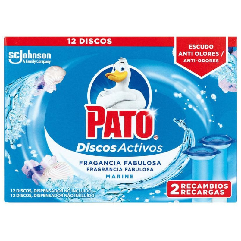 Pato Wc Discos Activos X 2 Recambios Frescor Marino 2 U Pato Wc Discos Activos X 2 Recambios Frescor Marino 2 U