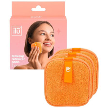 Ilū Discos Desmaquillantes Cuadrado Naranja 3Uds