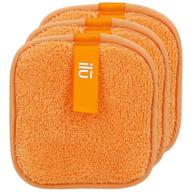Ilū Discos Desmaquillantes Cuadrado Naranja 3Uds