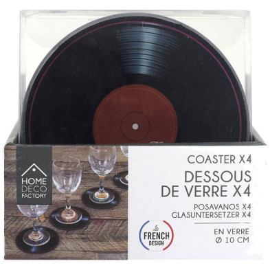 Posavasos De Vinilo D.10 Cm 4 U