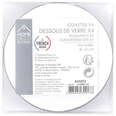 Posavasos De Vinilo D.10 Cm 4 U