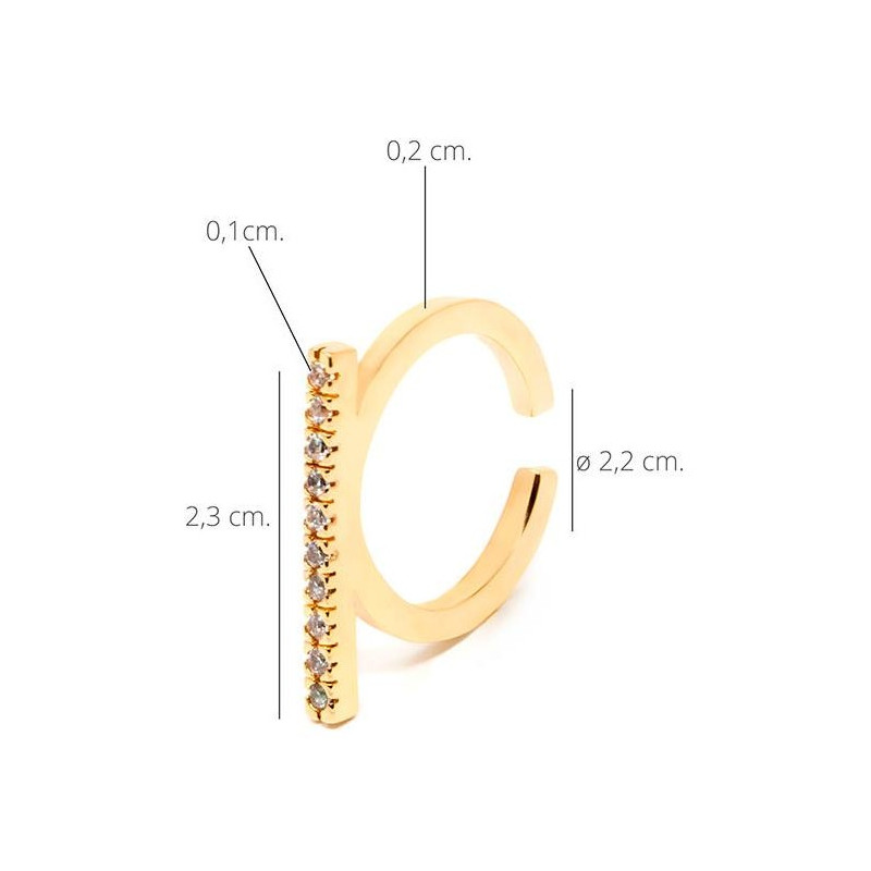 Manhattan Gold Anillo Oro Brillo 1 U