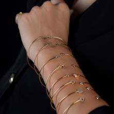 Rígida Coney Pulsera Oro Brillo 1 U