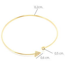 Rígida Coney Pulsera Oro Brillo 1 U