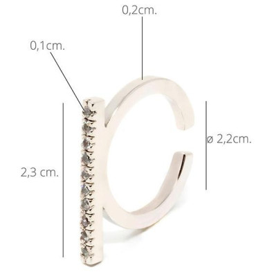 Manhattan Silver Anillo Plateado 1 U