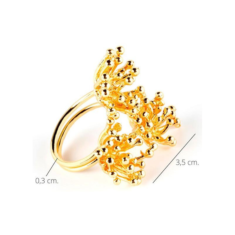 Deyá Flower Anillo Oro Brillo 1 U