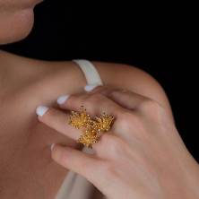 Deyá Flower Anillo Oro Brillo 1 U