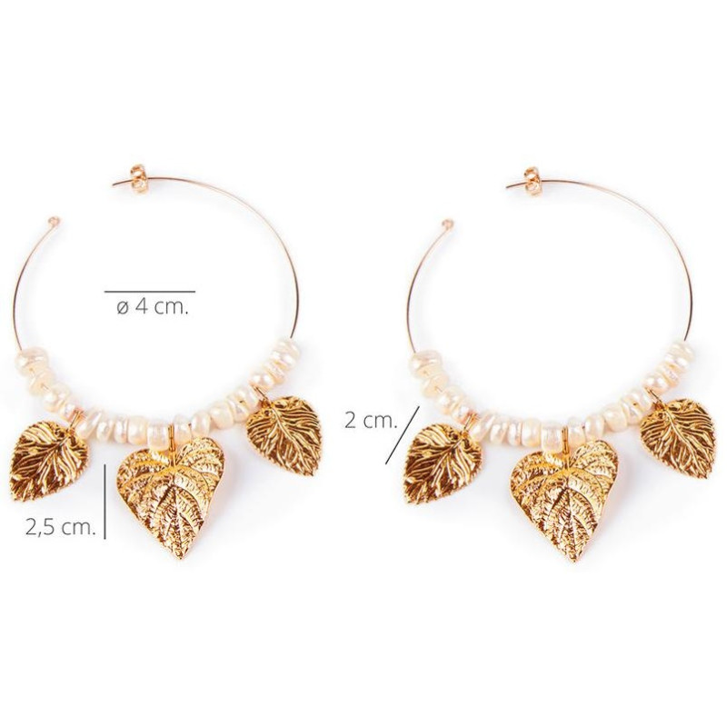 Coron 4Cm Pendientes Oro Brillo 1 U