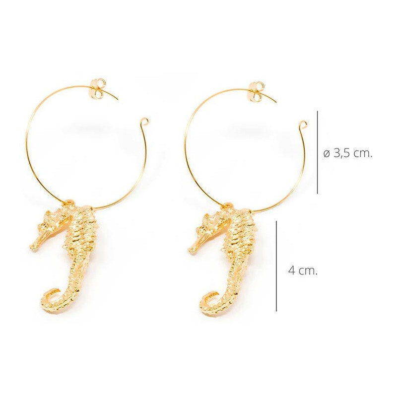 Blava Pendientes Oro Brillo 1 U